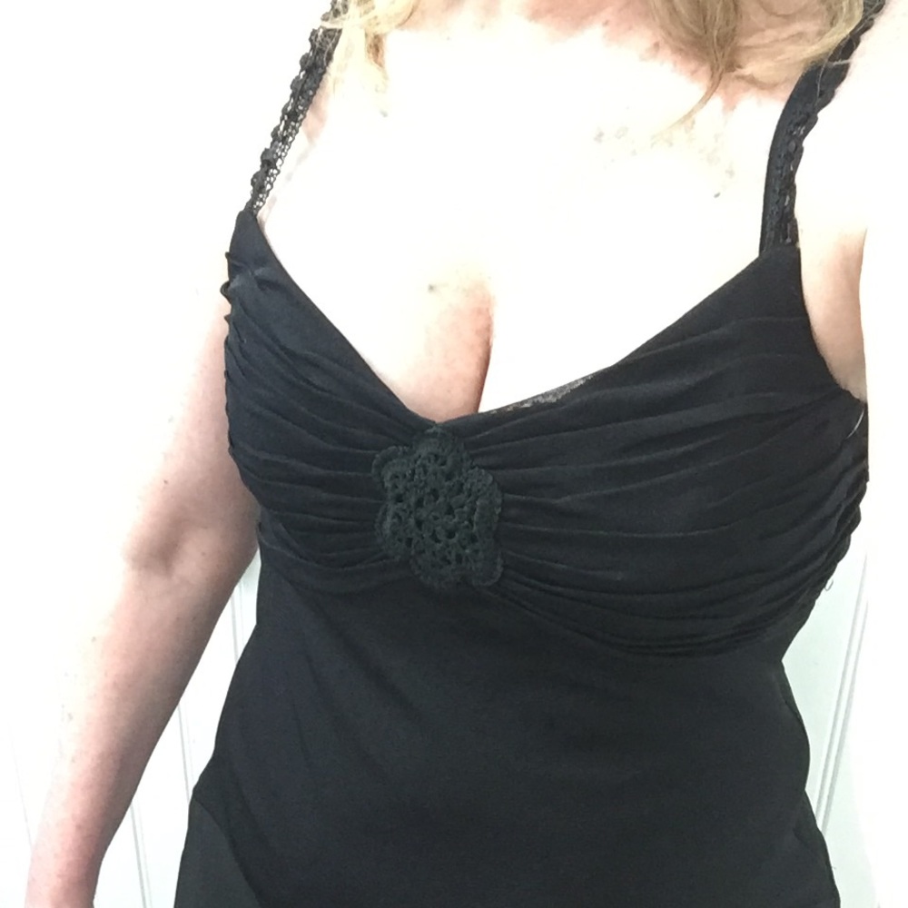 BLACK evening wedding cocktail party dinner DRESS